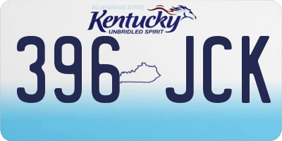 KY license plate 396JCK