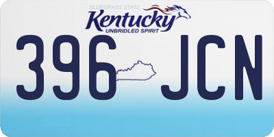 KY license plate 396JCN