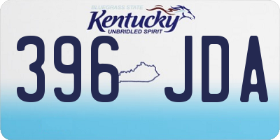 KY license plate 396JDA