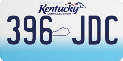 KY license plate 396JDC