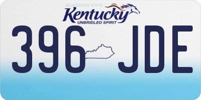 KY license plate 396JDE