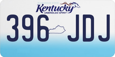 KY license plate 396JDJ