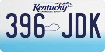 KY license plate 396JDK