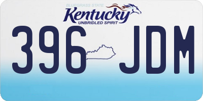 KY license plate 396JDM