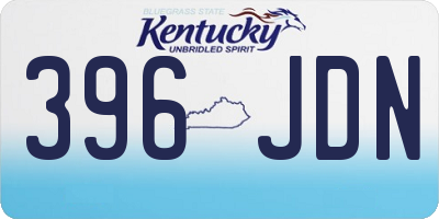 KY license plate 396JDN