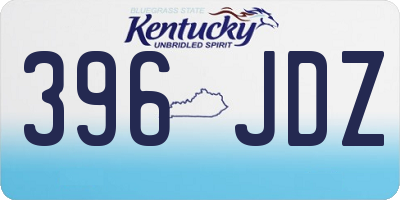 KY license plate 396JDZ