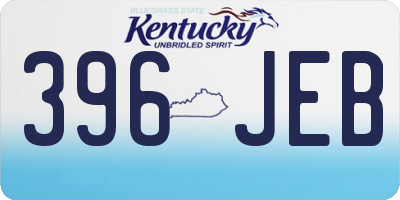 KY license plate 396JEB
