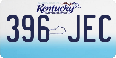 KY license plate 396JEC