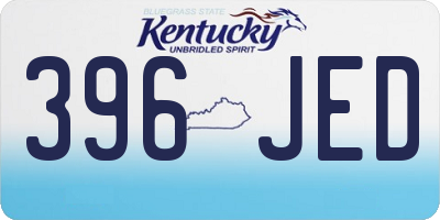 KY license plate 396JED