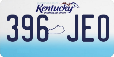 KY license plate 396JEO