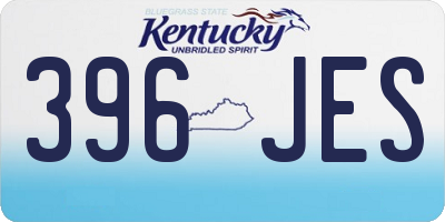 KY license plate 396JES