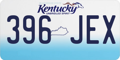 KY license plate 396JEX