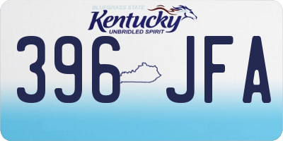 KY license plate 396JFA