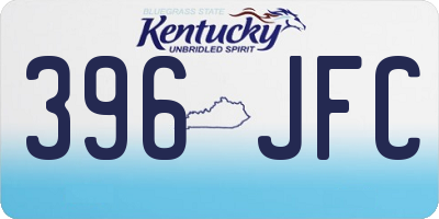 KY license plate 396JFC