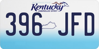 KY license plate 396JFD
