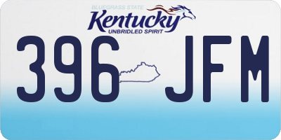 KY license plate 396JFM