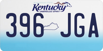 KY license plate 396JGA