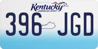 KY license plate 396JGD