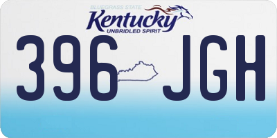 KY license plate 396JGH
