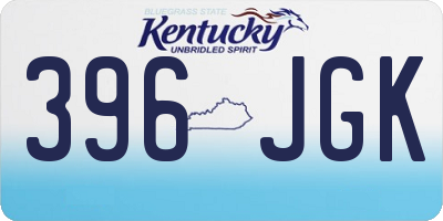 KY license plate 396JGK