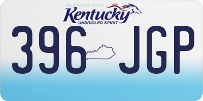 KY license plate 396JGP