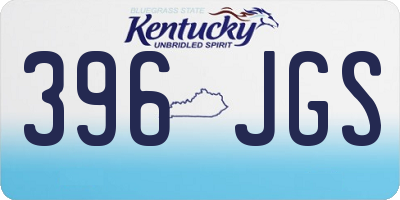 KY license plate 396JGS