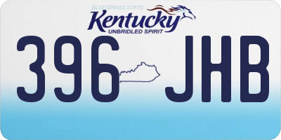 KY license plate 396JHB