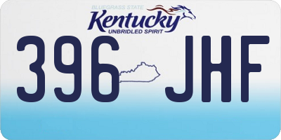 KY license plate 396JHF
