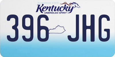 KY license plate 396JHG