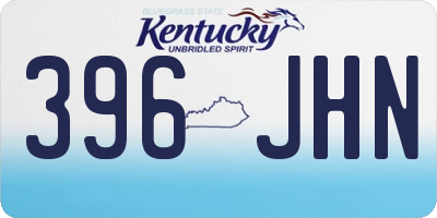 KY license plate 396JHN