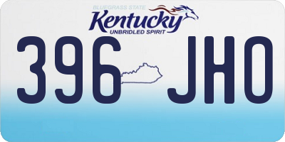 KY license plate 396JHO