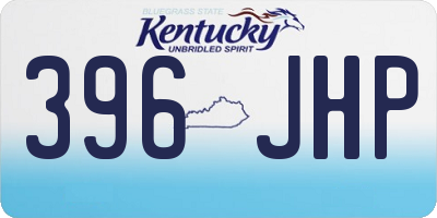 KY license plate 396JHP
