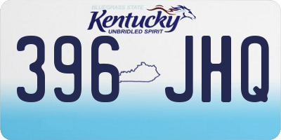 KY license plate 396JHQ