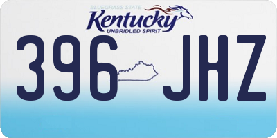 KY license plate 396JHZ