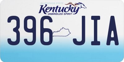 KY license plate 396JIA