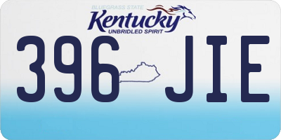 KY license plate 396JIE