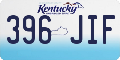 KY license plate 396JIF