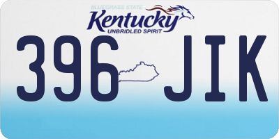 KY license plate 396JIK