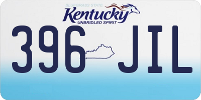 KY license plate 396JIL