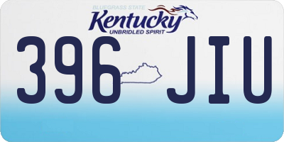 KY license plate 396JIU