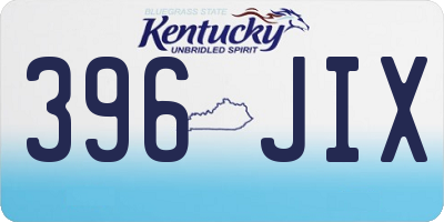 KY license plate 396JIX