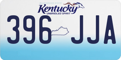 KY license plate 396JJA