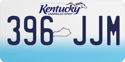KY license plate 396JJM