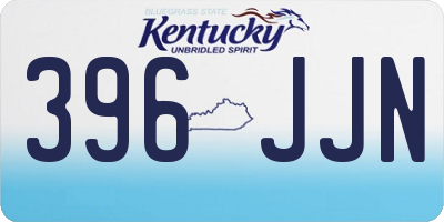 KY license plate 396JJN