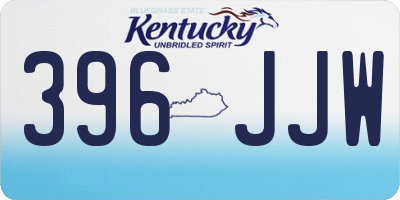 KY license plate 396JJW