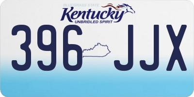KY license plate 396JJX