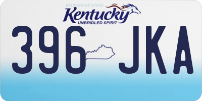 KY license plate 396JKA