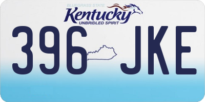 KY license plate 396JKE