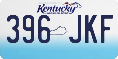 KY license plate 396JKF