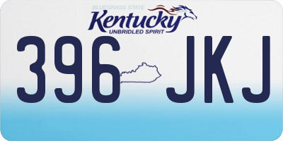 KY license plate 396JKJ